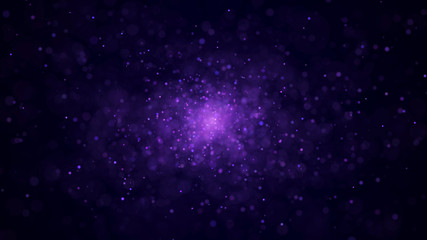 Fototapete - Dust particles. Abstract background of particles. Cosmic galaxy illustration. 3d rendering.