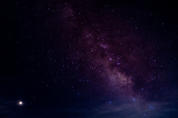 milky way galaxy with nebula and stars