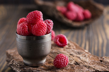 Wall Mural - Fresh raspberries background. Fresh raspberry