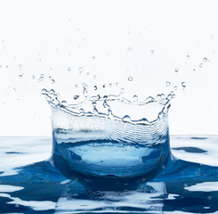  Beautiful splash of blue water
