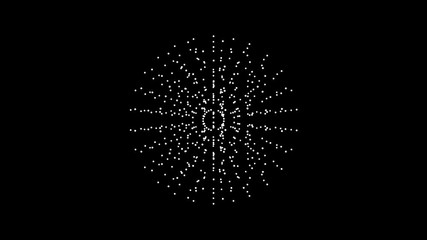 Poster - 4k Technology Sphere Box Spinning/
Abstract minimal high tech animation of a sphere with dots particles spinning