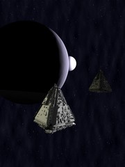 Wall Mural - spaceship 3d render.