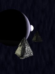 Wall Mural - spaceship 3d render.