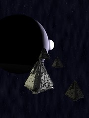 Wall Mural - spaceship 3d render.