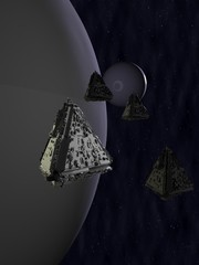Wall Mural - spaceship 3d render.