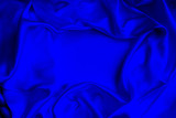 Fototapeta  - draping satin fabric blue
