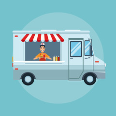 Poster - Food truck cartoon