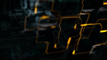 Poster - 4k abstract background circuit electronic line for technology concept with shallow depth of field da