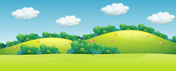 Sticker - A beautiful green landscape