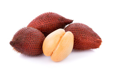 Wall Mural - Salak fruit, Salacca zalacca isolated on the white background