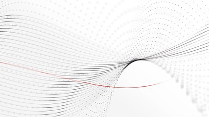 Wall Mural - Elegant dynamic lines in motion. White abstract technology, business and office stylish motion background. Depth of field settings. 3D rendering.