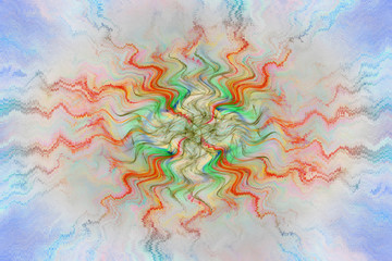 Poster - Abstrct Digital Artwork. The theme of the cosmos and the universe. Supernova explosion. Technologies of fractal graphics.