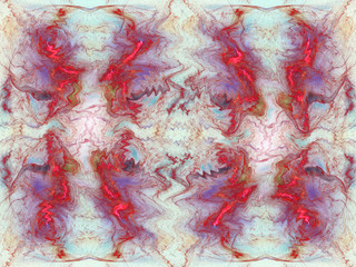 Poster - Abstrct Background. The theme of the cosmos and the universe. Symmetrical pattern. Digital Art. Technologies of fractal graphics.