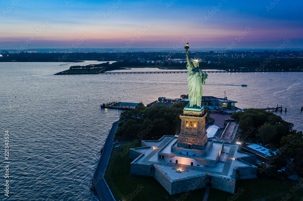 Aerial View of Jersey City and NYC