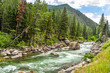 The Waters of the Gallatin River Flow Down From the Mountains of Montana