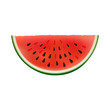Slice of watermelon, summer fruit, vector icon