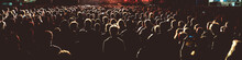 Panoramic View Of The Crowd In A Concert