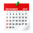 December 2019 - Calendar.