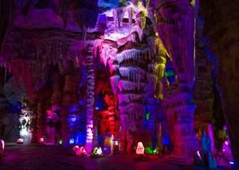 Poster -  Beautiful view in the stalactite cave