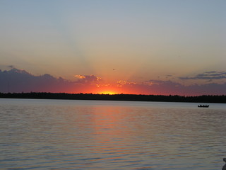 Wall Mural - Sunset on a northern Minnesota lake