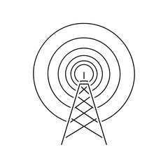 Wall Mural - Radio antenna icon