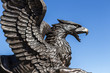 Bronze statue of a formidable eagle in the style of Gothic.