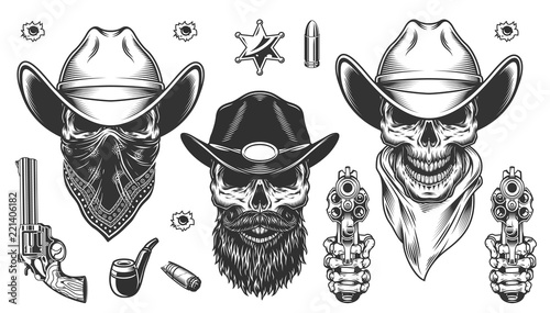 Set of cowboys