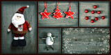 Fototapeta  - Collage Christmas and New Year greeting card.