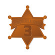 © barks - ranking medal icon / bronze ( sheriff badge)