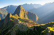 Sunrise on Machu Picchu, the lost city of inca
