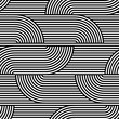 Abstract vector seamless op art pattern. Black and white pop art, graphic ornament. Optical illusion.