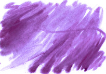 Abstract Purple Watercolor On White Background. The Color Splashing Stripes On The Paper.