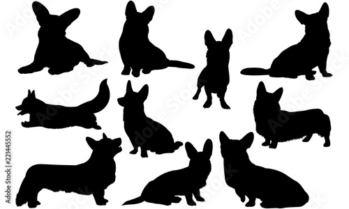 Cardigan Welsh Corgi Dog Svg Files Cricut Silhouette Clip Art Vector Illustration Eps Black Overlay Buy This Stock Vector And Explore Similar Vectors At Adobe Stock Adobe Stock