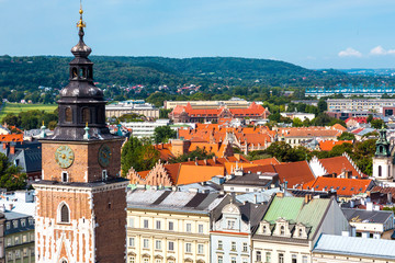 Roof top View of historical City in sunny weather