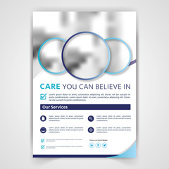 Fototapete - medical travel tourism real estate flyer ,brochure, template design, poster corporate identity