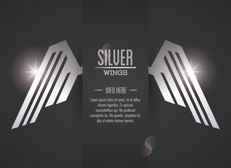 Sticker - Luxury silver wings