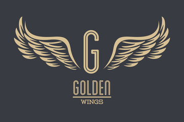 Sticker - Luxury golden wings