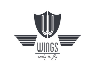 Canvas Print - Luxury wings emblem