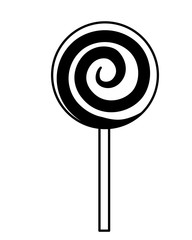 Canvas Print - sweet round lollipop spiral icon