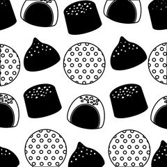 Poster - sweets cakes of chocolate pattern