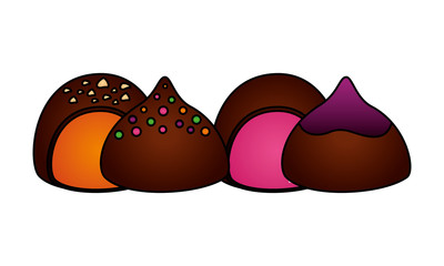 Sticker - chocolate sweet bonbons candy stuffed