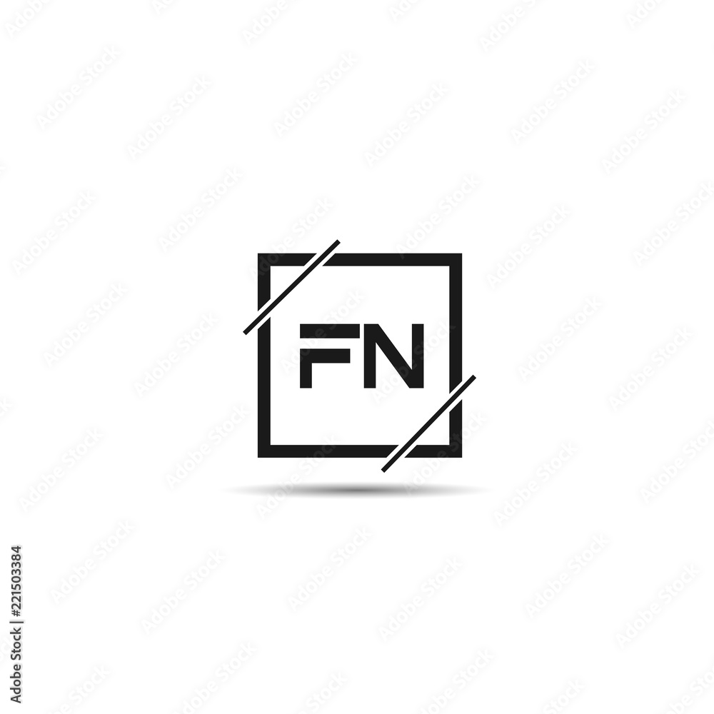 Initial Fn Initial Letter FN Logo Template Design Stock Vector | Adobe Stock