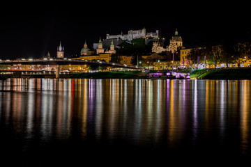 Wall Mural - Salzburg at night