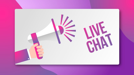 Fototapete - LIVE CHAT - SPEAKER CONCEPT