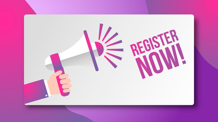 Fototapete - Register now - SPEAKER CONCEPT