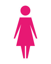 Woman Standing Female Pictogram Style