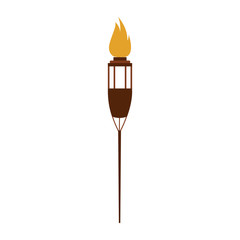 Sticker - Torch on fire isolated