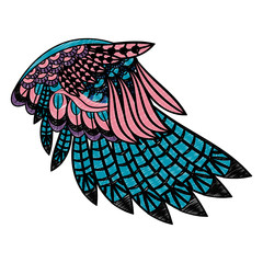 Sticker - Bird wings isolated scribble