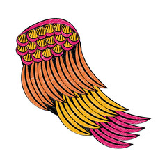 Sticker - Bird wings isolated scribble