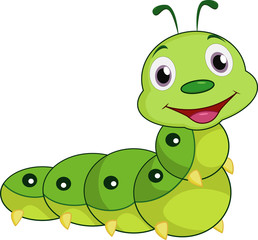 Wall Mural - cartoon caterpillar posing